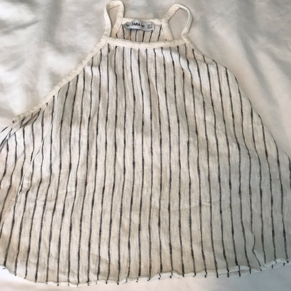 Stripped black and white Halter top